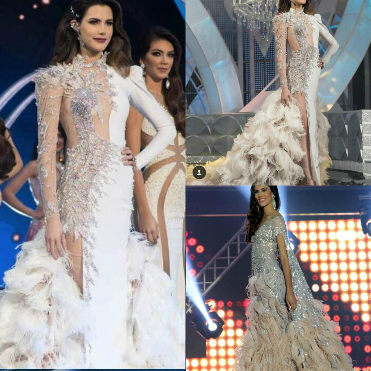 Yousef Aljasmi High Neck Split Evening Dresses Feather Long Sleeves Mermaid 2019 Crystal Moroccan Kaftan Prom Dress Formal Party Gowns