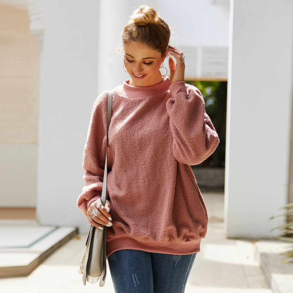 Elegant Pink Sweatshirt Women 2019 Autumn Winter Long Sleeve Plush Teddy Sweatshirt Top Jacket Female Loose Large Size Pullover, Beige
Elegant Pink Sweatshirt Women 2019 Autumn Winter Long Sleeve Plush Teddy Sweatshirt Top Jacket Female Loose Large Size Pullover, Beige