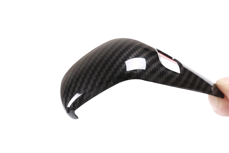 Carbon Fiber Style Gear Shift Handle Sleeve Button Cover Sticker For BMW 3 Series G20 G28 ABS Interior Accessories7810090