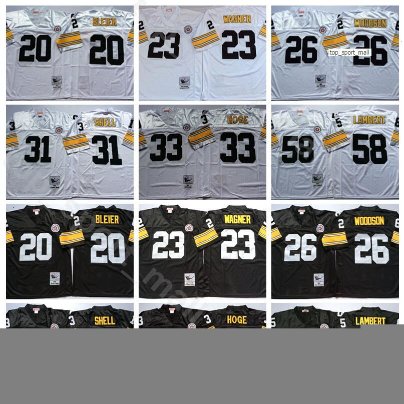 NCAA Football 58 Jack Lambert Jerseys 31 Donnie Shell 26 Rod Woodson 23 Mike Wagner 33 Merril Hoge 20 Rocky Bleier Man Vintage Black White, 58 white
NCAA Football 58 Jack Lambert Jerseys 31 Donnie Shell 26 Rod Woodson 23 Mike Wagner 33 Merril Hoge 20 Rocky Bleier Man Vintage Black White, 58 white