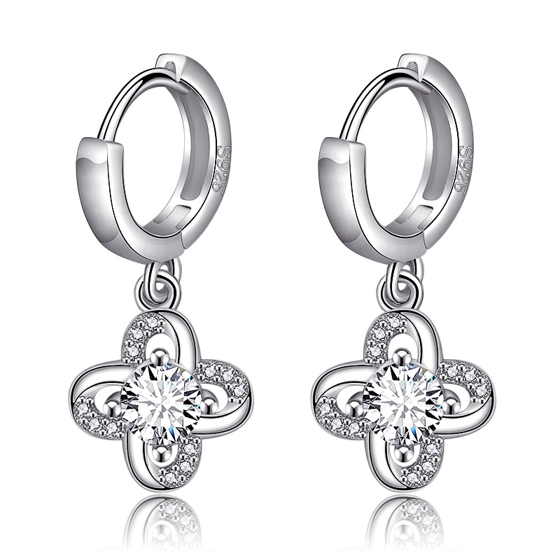Dangle & Chandelier Silver Plated Clover Earrings Women's Simple Accessories Lucky Eternal Flower Language
Dangle & Chandelier Silver Plated Clover Earrings Women's Simple Accessories Lucky Eternal Flower Language