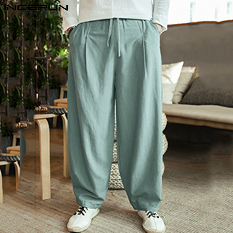 Fashion Trend Men Solid Elastic Waist Wide Leg Pants Comfort Cotton Casual Straight Trousers Joggers Mens Sweatpants INCERUN, Black
Fashion Trend Men Solid Elastic Waist Wide Leg Pants Comfort Cotton Casual Straight Trousers Joggers Mens Sweatpants INCERUN, Black