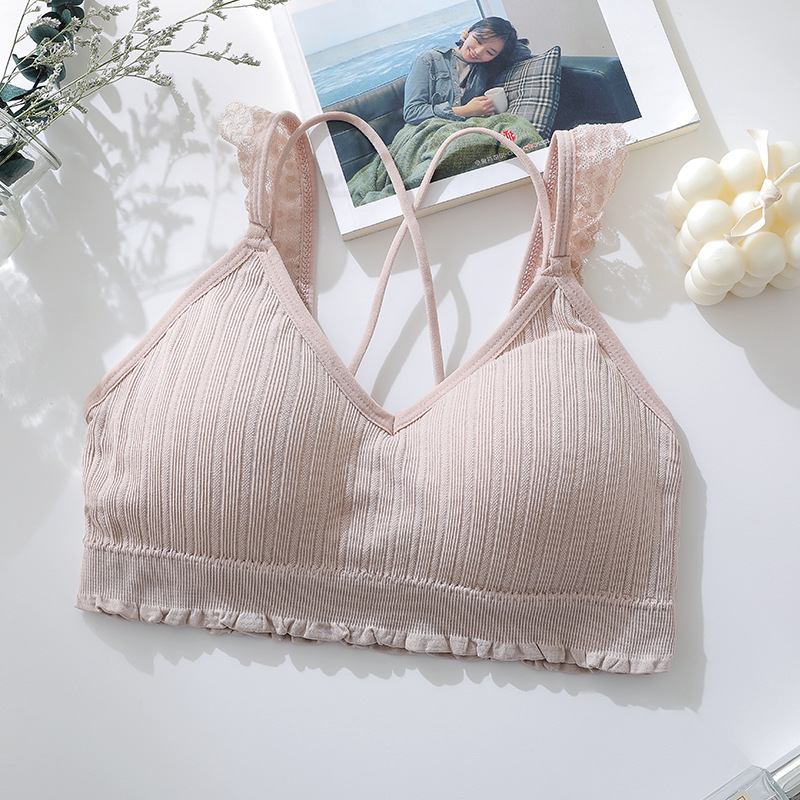 Sexy Bralette Seamless Deep V Lace Straps Bra Wireless Thin Whorl Underwear Striped Lingerie Soft Push Up Bras for Women Brasier, Black
Sexy Bralette Seamless Deep V Lace Straps Bra Wireless Thin Whorl Underwear Striped Lingerie Soft Push Up Bras for Women Brasier, Black
