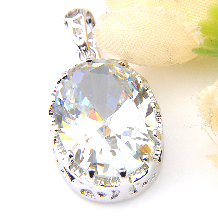 NEW 925 Silver Necklace Pendants Oval White Topaz Gems LuckyShine Weddings Pendant Party Pendants Woman Free Shippings
NEW 925 Silver Necklace Pendants Oval White Topaz Gems LuckyShine Weddings Pendant Party Pendants Woman Free Shippings