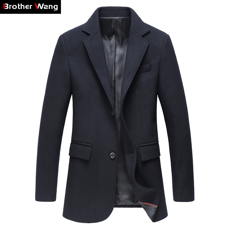 2019 Autumn Winter New Men's Suit Collar Wool Coat Classic Style Business Fashion Slim Fit Solid Color Coat Male Brand Clothes, Black
2019 Autumn Winter New Men's Suit Collar Wool Coat Classic Style Business Fashion Slim Fit Solid Color Coat Male Brand Clothes, Black
