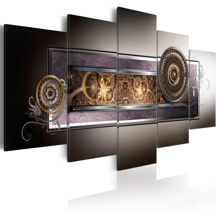 5PCS/Set Fashion Wall Art Canvas Painting Abstract Patterns of National Characteristics Modern Home Decoration,Choose Color And Size(No Fram