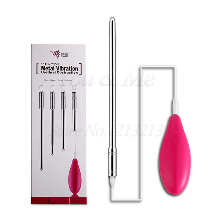 New 4 Size Male Urethra Stimulation Vibrator Urethral Sounds Toys Catheters Chastity Device Vibrating Penis Plugs Adult Sex Toy S18101905