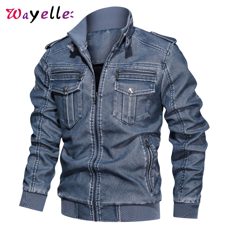 Bomber Jacket Mens 2019 Autumn Winter Vintage Motorcycle PU Leather Jacket Men Zippers Fashion Faux Leather Coat Plus Size 6XL, 002
Bomber Jacket Mens 2019 Autumn Winter Vintage Motorcycle PU Leather Jacket Men Zippers Fashion Faux Leather Coat Plus Size 6XL, 002