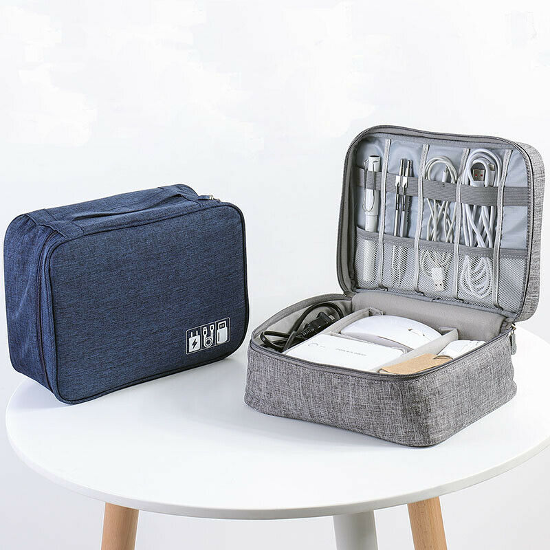Travel Universal Digital USB Data Cable Power Bank Charger Organizer Storage Bag, Blue;pink
Travel Universal Digital USB Data Cable Power Bank Charger Organizer Storage Bag, Blue;pink