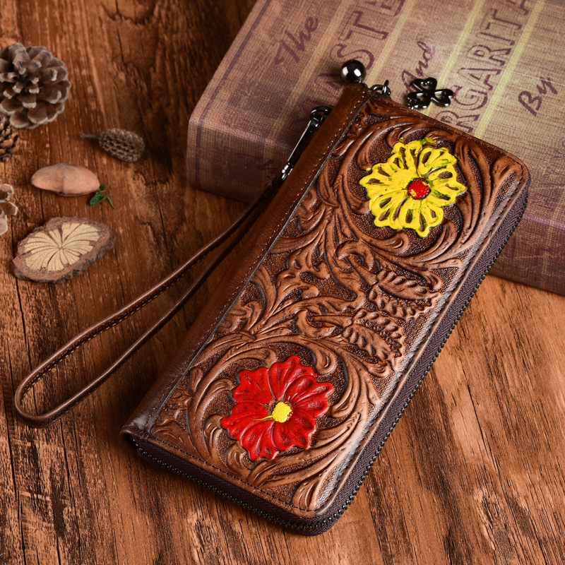 Johnature Handmade Embossed Large Clutch Wallet 2020 New Retro Genuine Leather Womens Wallets And Purses Cowhide Female Purse, Black
Johnature Handmade Embossed Large Clutch Wallet 2020 New Retro Genuine Leather Womens Wallets And Purses Cowhide Female Purse, Black