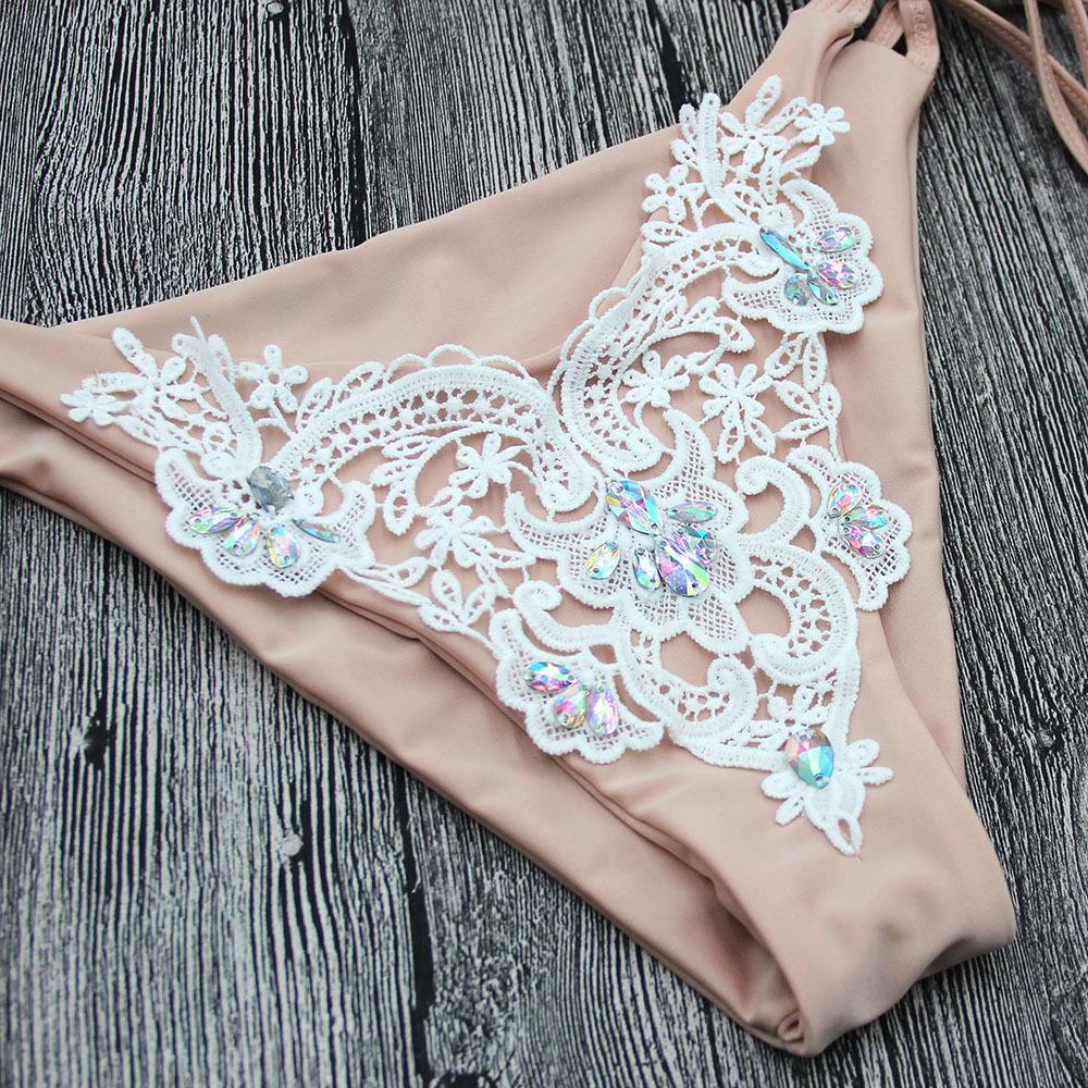 2020 crystal bikini women swimsuit push up rhinestone biquini thong swimwear reversible swimwear beachwear nude bathing suit 2018