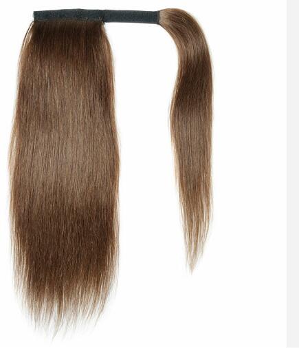 140g long straight ponytail hair extension 1pcs shake and go indian hair pony tail hairpiece free shipping