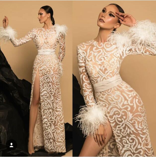 Evening dress Youself aljasmi Larourjoisie Bodycon Dresses Crew Neck Sheath Column Ankle Length Feather Sashes Zipper Front side split, Same with picture
Evening dress Youself aljasmi Larourjoisie Bodycon Dresses Crew Neck Sheath Column Ankle Length Feather Sashes Zipper Front side split, Same with picture