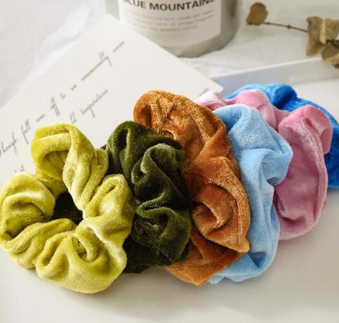 50Colors Solid Girls Velvet Elastic Hair Scrunchie Scrunchy Head Band Ponytail Hairbands Girls Hair Rope Hair Accessories GB1682