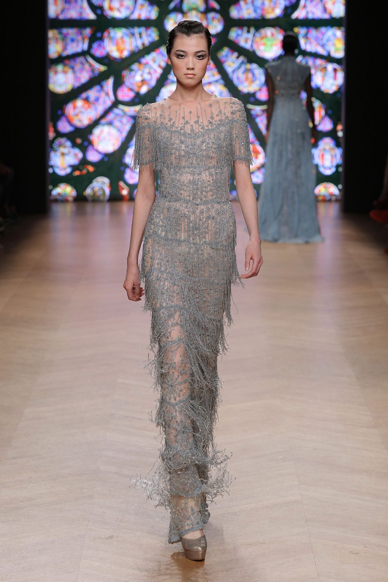 Tony Ward 2019 Luxury Sheath Evening Dresses Sexy Beaded Illusion Jewel Neck Prom Dresses Stylish Tassel Arabia Dubai Formal Party Dress