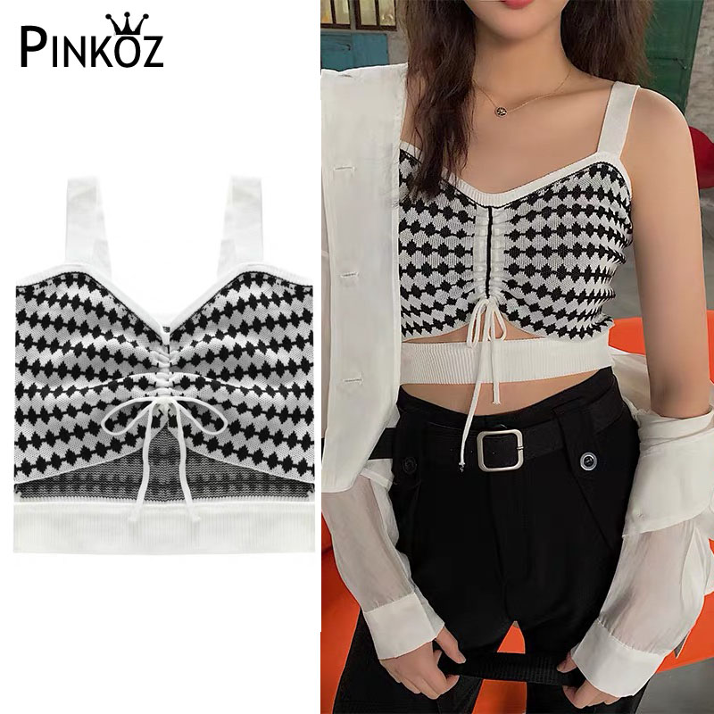 Pinkoz knitting straw string hollow out slim bodycon crop tops women summer spaghetti strap plaid short knit Tee tank top women, Black
Pinkoz knitting straw string hollow out slim bodycon crop tops women summer spaghetti strap plaid short knit Tee tank top women, Black