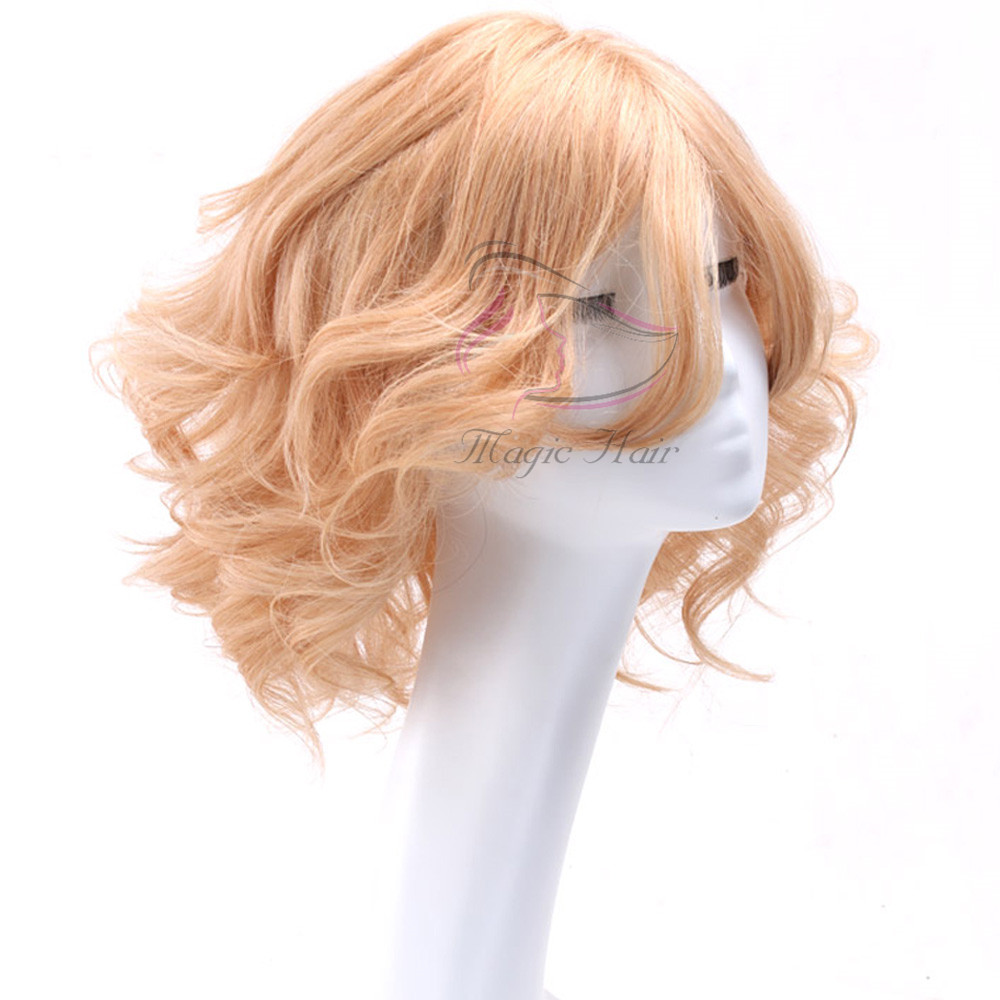 Full Lace Human Hair Wigs Brazilian Medium Blonde Color Wig Wavy Thick Glueless Lace Front Human Hair Wigs With Baby Hair