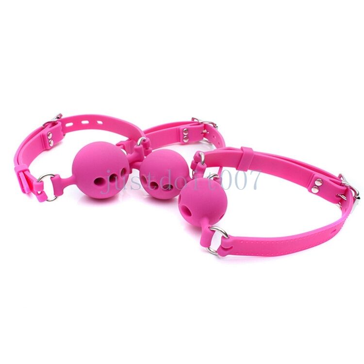 Bondage Silicone Breathable Wiffle Mouth open Gag With Adjustable Lockable Belt party #G94