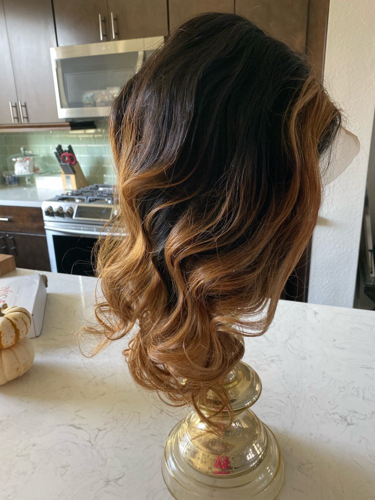 Honey blonde Ombre body wave Lace Front Human Hair Wigs pre plucked Brazilian Glueless Remy Frontal Wig For Black Women diva1