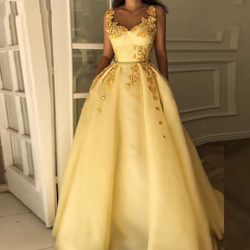 2020 Elegant Yellow Muslim Formal Dress Sweetheart Flower Straps Dubai Saudi Arabic Long Elegant Evening Gown Prom Dresses Long Cheap, Royal blue
2020 Elegant Yellow Muslim Formal Dress Sweetheart Flower Straps Dubai Saudi Arabic Long Elegant Evening Gown Prom Dresses Long Cheap, Royal blue