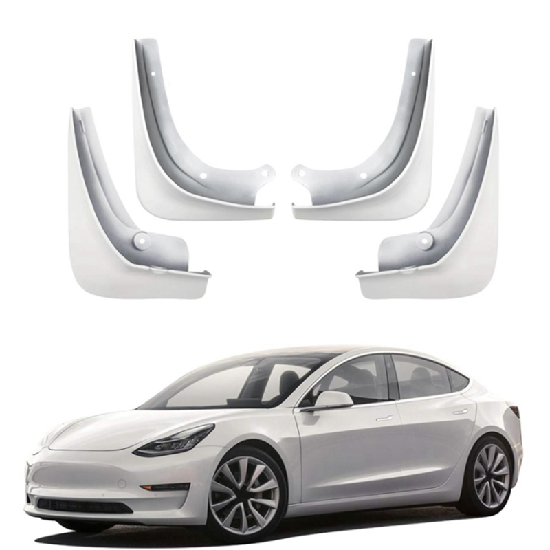 4Pcs/Set Car Mud Flaps Front Rear Mudguard Splash Guards Mudguards Car Fender Mudflaps For Tesla Model 3 2016~2019
