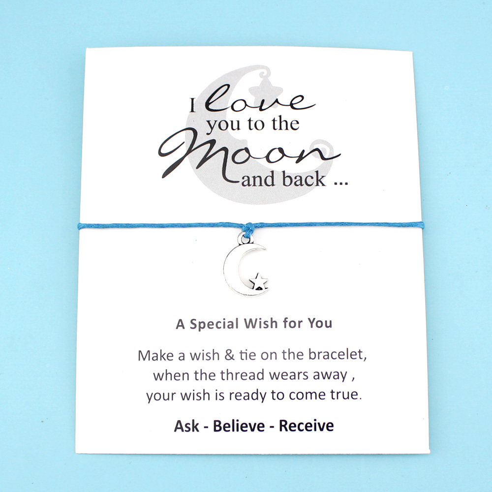 Moon Star Heart Love Antique Silver Charm Card Bracelets Purple Yellow Blue Wax Cords Women Men Girl Boy Fashion Jewelry Gift
Moon Star Heart Love Antique Silver Charm Card Bracelets Purple Yellow Blue Wax Cords Women Men Girl Boy Fashion Jewelry Gift