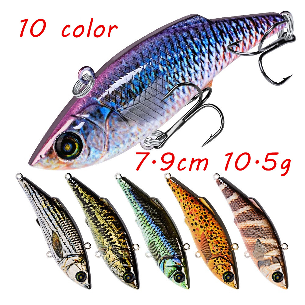 10 Color 7.9cm 10.5g VIB Fishing Lure Plastic Hard Baits & Lures 6# Hook Fishing Hooks LL-017
10 Color 7.9cm 10.5g VIB Fishing Lure Plastic Hard Baits & Lures 6# Hook Fishing Hooks LL-017
