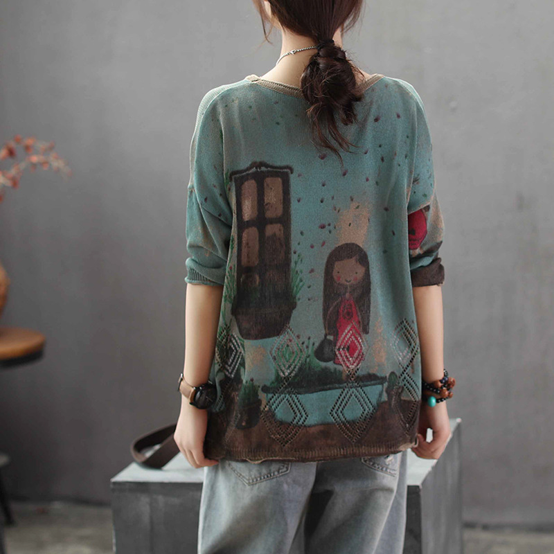 Fashion Knitwear Ladies Pullovers Women Vintage Cotton linen Sweaters Retro Oversized Printed Jumper Ladies Loose Tops, Beige
Fashion Knitwear Ladies Pullovers Women Vintage Cotton linen Sweaters Retro Oversized Printed Jumper Ladies Loose Tops, Beige