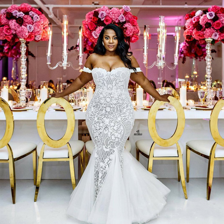 Dubai Arabic Mermaid Wedding Dresses Plus Size Off Shoulder Lace Appliques Bridal Gowns Tulle Sweep Train Wedding Dress, Nude
Dubai Arabic Mermaid Wedding Dresses Plus Size Off Shoulder Lace Appliques Bridal Gowns Tulle Sweep Train Wedding Dress, Nude