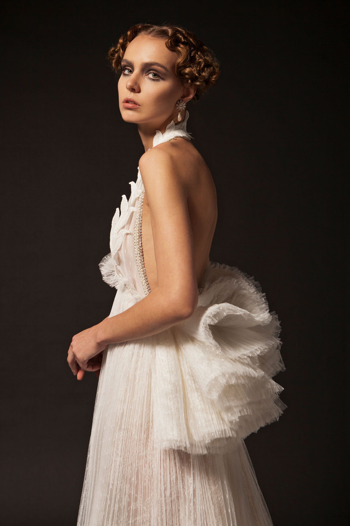 2019 Krikor Jabotian Prom Dresses Deep V Neck Lace Appliqued A Line Sexy Backless Evening Dress Sweep Train Cocktail Party Gowns Custom Made
