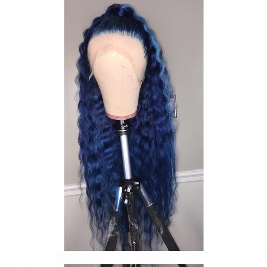 A Fashion Deep Wave Lace Front Synthetic Wig Celebrity Style 360 Lace Frontal Long Blue Wig For Black Women Preplucked Natural Hairline
A Fashion Deep Wave Lace Front Synthetic Wig Celebrity Style 360 Lace Frontal Long Blue Wig For Black Women Preplucked Natural Hairline
