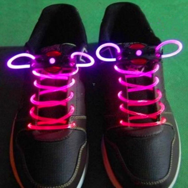 2pcs! Fashion LED Shoelaces Shoe Laces Flashing Light Up Glow Stick Strap Neon Shoe Strings Luminous Laces Disco Party Supplies