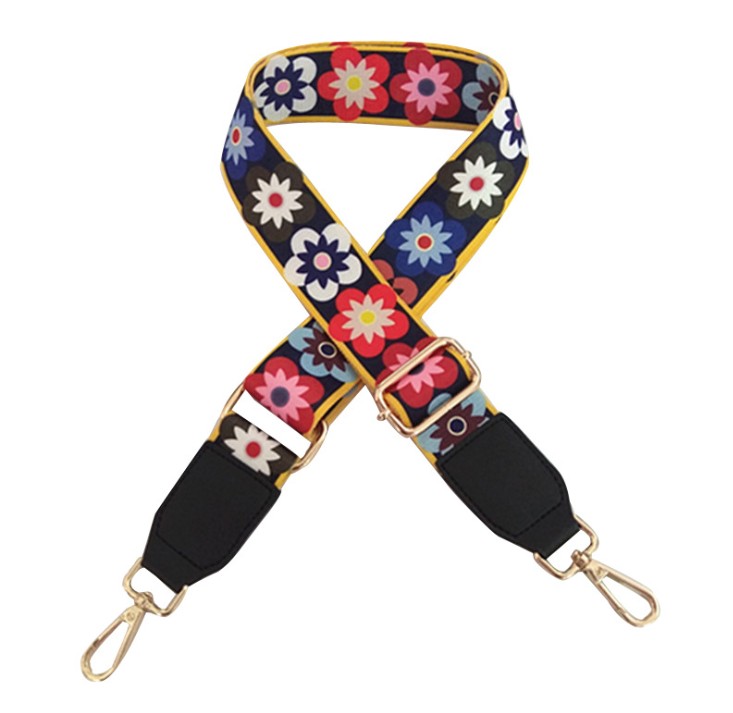 Colored Striped Bag Straps Diy Bag Accessories Parts Replacement Shoulder Belts Handbag Strap Long Bands Handle Gold Buckle
