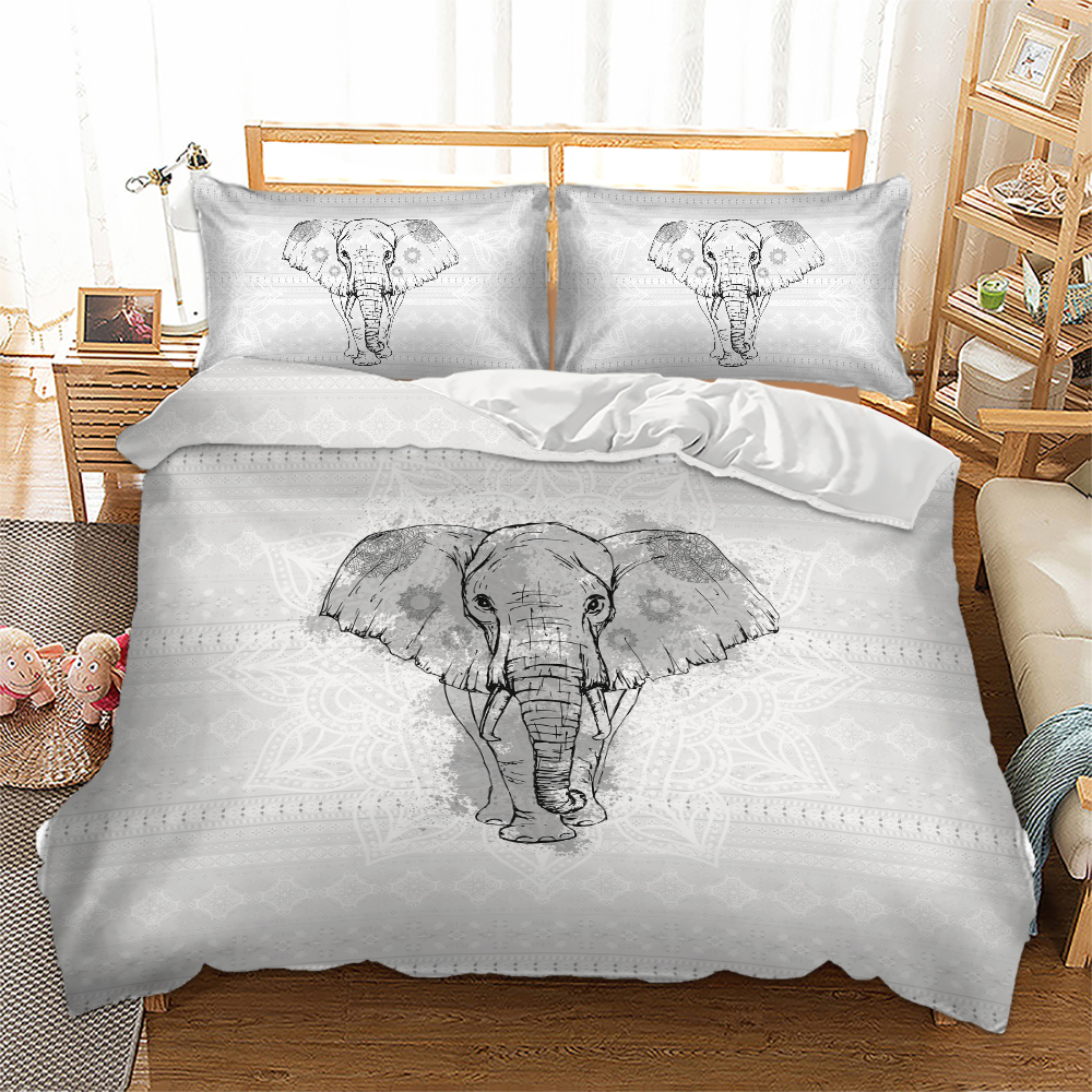 Gray Elephant Bedding Set Animal Duvet Cover Pillowcases full queen king size Bedclothes 3pcs, Color as picture
Gray Elephant Bedding Set Animal Duvet Cover Pillowcases full queen king size Bedclothes 3pcs, Color as picture