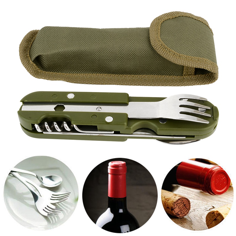 Outdoor Folding Tableware Spoon/Fork Multi Hiking Camping Utensil Reusable Picnic Gear Stainless Steel Travel Dinnerware Kit
Outdoor Folding Tableware Spoon/Fork Multi Hiking Camping Utensil Reusable Picnic Gear Stainless Steel Travel Dinnerware Kit
