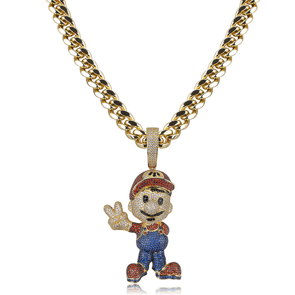 Hip Hop Big Super Brother Pendant Necklace Brass Gold Silver Plated Micro Paved Zircon Bling Men Jewelry Christmas Party Gift
Hip Hop Big Super Brother Pendant Necklace Brass Gold Silver Plated Micro Paved Zircon Bling Men Jewelry Christmas Party Gift