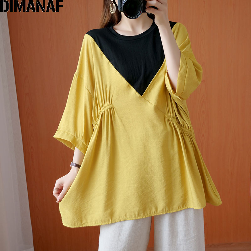 DIMANAF Summer Plus Size T-Shirts Clothing Fashion Lady Tops Tees Tunic Loose Pleated Batwing Sleeve Shirts Large t shirt women, Tao8903
DIMANAF Summer Plus Size T-Shirts Clothing Fashion Lady Tops Tees Tunic Loose Pleated Batwing Sleeve Shirts Large t shirt women, Tao8903