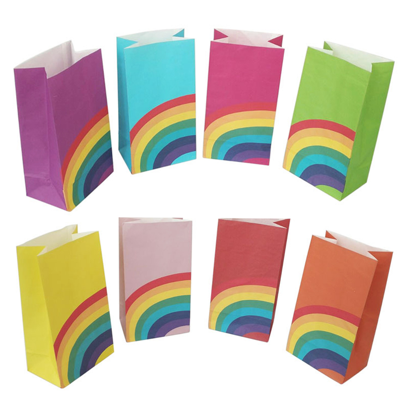8pcs Cute Colorful Rainbow Paper Bag Party Wedding Gift Bag Cookie Candy Packaging Bags Treat Kids Birthday Decoration Bags
8pcs Cute Colorful Rainbow Paper Bag Party Wedding Gift Bag Cookie Candy Packaging Bags Treat Kids Birthday Decoration Bags