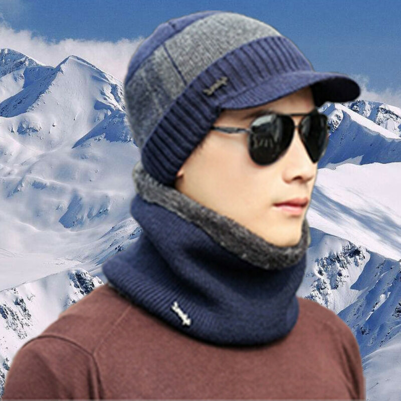 2020 Winter Hats For Men Skullies Beanie Hat Winter Cap Men Women Wool Scarf Caps Set Balaclava Mask Gorras Bonnet Knitted Hat