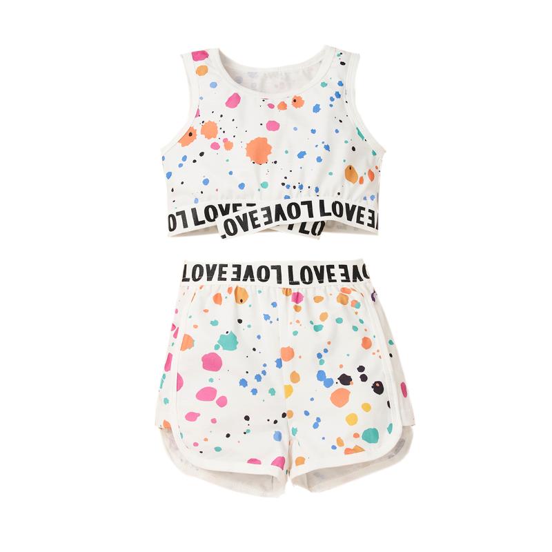 1-5Y Kids Girls 2PCS Clothes Sets Elasti Design Letter Pattern Round Neck Crop Top Shorts Outfits 2pc Set Tracksuits, As pic
1-5Y Kids Girls 2PCS Clothes Sets Elasti Design Letter Pattern Round Neck Crop Top Shorts Outfits 2pc Set Tracksuits, As pic