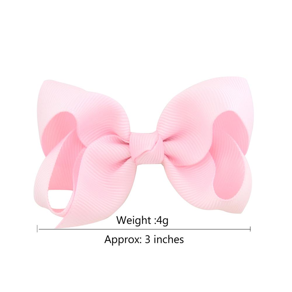 3 Inch 40pcs/lot Small Toddler Ribbon Bows Alligator Hair Clips Solid Children Hair Bows For Pigtails Little Girl Hair Accessories - view 4