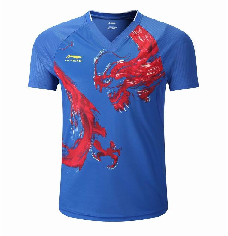 Li Ning CHINA Table Tennis shirts Men women National Team Competition pingpong suit Chinese Dragon Sports shorts Badminton Te