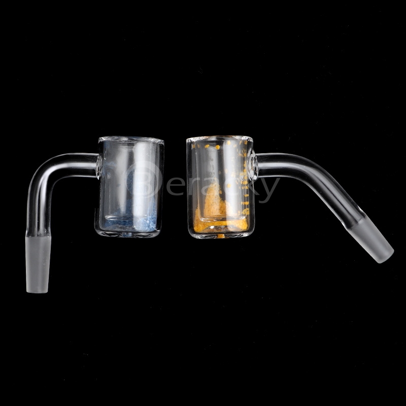 New 25mmOD Quartz Thermochromic Banger 10mm 14mm 18mm Male Female Yellow Blue Sand Color Changing Quartz Nails For Glass Bongs Dab Rigs
