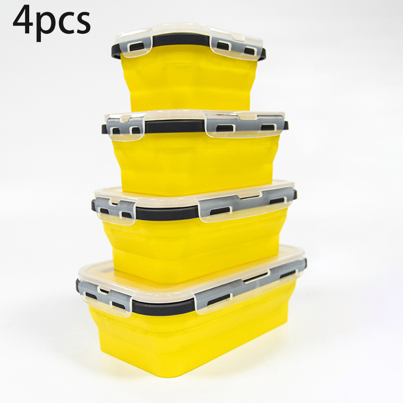 4 Pieces Grade Silicone Lunch Box Collapsible Foods Storage Container Microwave Bottles Jars Boxes
4 Pieces Grade Silicone Lunch Box Collapsible Foods Storage Container Microwave Bottles Jars Boxes