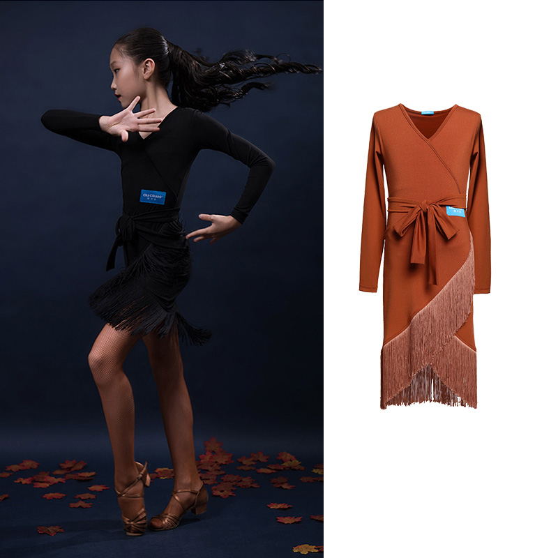 Tassel Latin Dance Dress For Girls Children Salsa Tango Ballroom Dancing Dress Competition Costumes Kids Practice Dance Clothing, Black
Tassel Latin Dance Dress For Girls Children Salsa Tango Ballroom Dancing Dress Competition Costumes Kids Practice Dance Clothing, Black