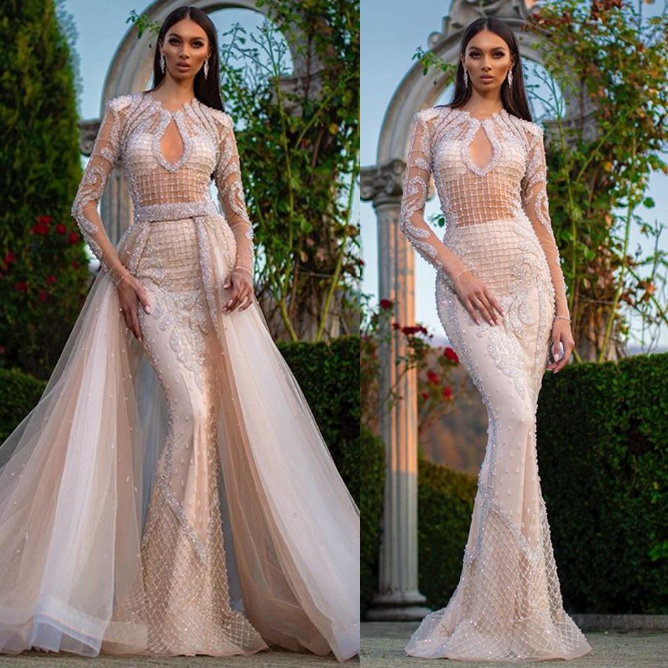 2020 Gorgeous Evening Dress With Detachable Train Jewel Neck Beaded Sequins Long Sleeves Prom Dress Ruffle Lumbar Formal Party Gown, Green
2020 Gorgeous Evening Dress With Detachable Train Jewel Neck Beaded Sequins Long Sleeves Prom Dress Ruffle Lumbar Formal Party Gown, Green