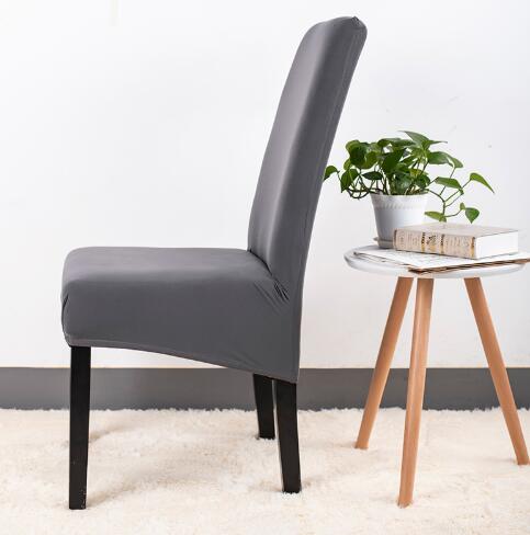 Solid Printing Flexible Elastic Anti-dirty Big Chair Cover Banquet Hotel Dining Home Decoration Chair Slipcover Large Size XL