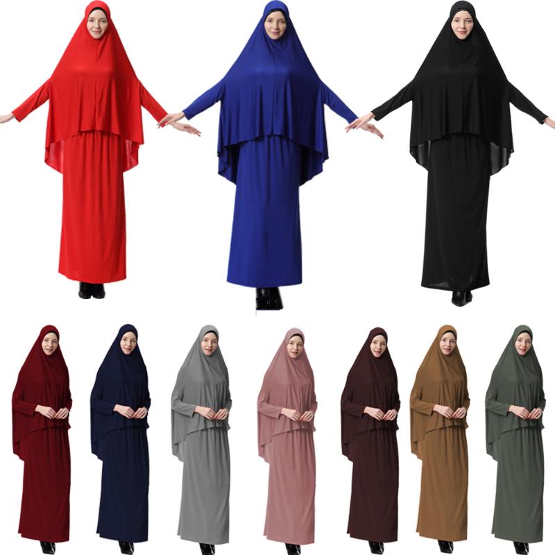 Muslim Women Prayer Garment 2 Pieces Lady Thobe Dress Hijab Elastic Full Cover Ramadan Islamic Clothing Turkish Dubai Overhead
Muslim Women Prayer Garment 2 Pieces Lady Thobe Dress Hijab Elastic Full Cover Ramadan Islamic Clothing Turkish Dubai Overhead