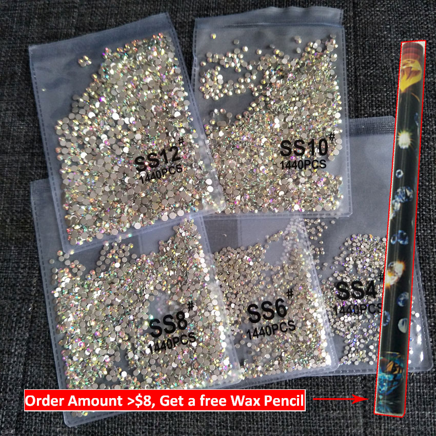 1440pcs Flatback Nail Crystals Rhinestones for Nails 3D Nail Art Decorations SS3-SS12 DIY Glass Gems Stones AB Clear Rose Gold
1440pcs Flatback Nail Crystals Rhinestones for Nails 3D Nail Art Decorations SS3-SS12 DIY Glass Gems Stones AB Clear Rose Gold