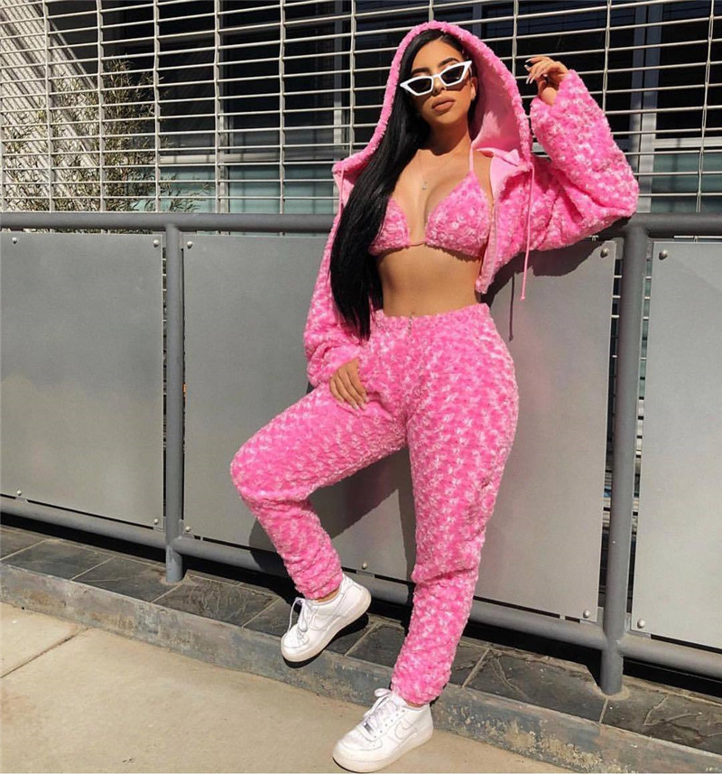 Rose Velvet Womens Tracksuits 2 Piece Pants Sweet Sexy Slim Long Sleeved Hooded Zipper Suits Fashion Women Tracksuit Multiple Choice, Pink
Rose Velvet Womens Tracksuits 2 Piece Pants Sweet Sexy Slim Long Sleeved Hooded Zipper Suits Fashion Women Tracksuit Multiple Choice, Pink